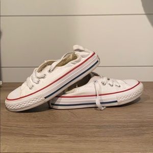 Kids white converse shoes